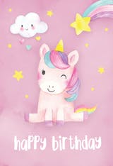 Happiest Unicorn - Happy Birthday Card